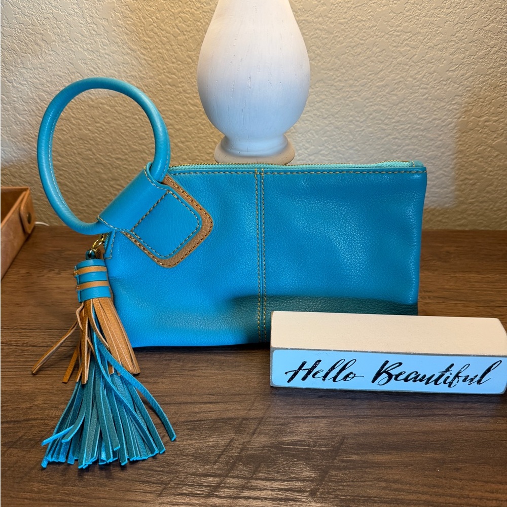 HOBO Turquoise Leather Clutch